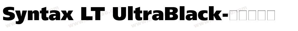 Syntax LT UltraBlack字体转换